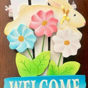 Easter Bunny SIgn Welcome Greeting Brand New